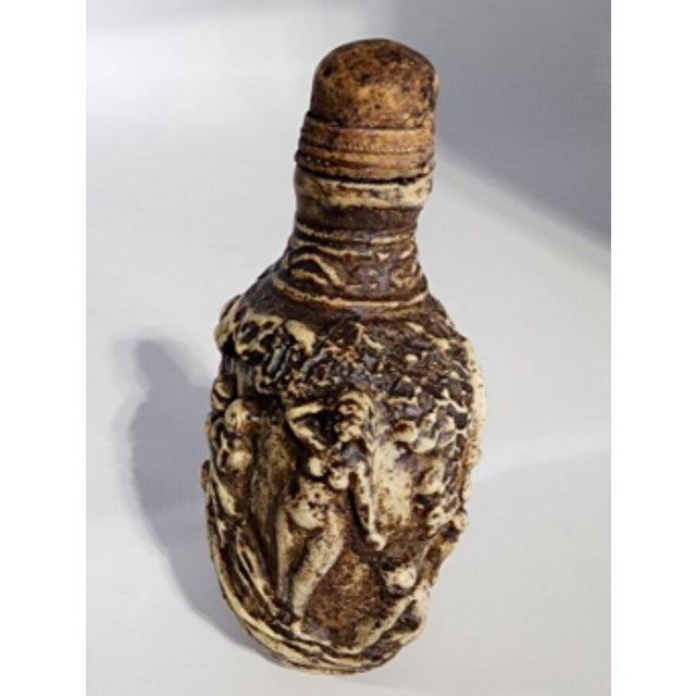 Late 19th Century Rare, Antique Hand-Carved Chinese Snuff Bottle, Nude Women, Erotic Scenes For Sale - Image 5 of 6