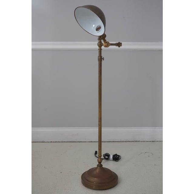 Traditional Robert Abbey Swing Arm Brass Reading Library Lamp For Sale - Image 3 of 14