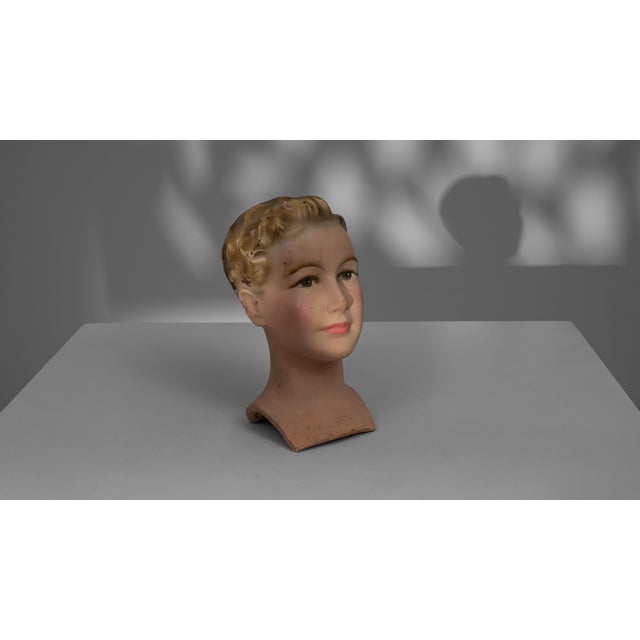 1920s French Plaster Bust For Sale - Image 12 of 18