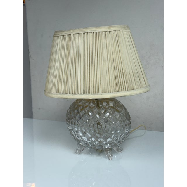 1982 Fine Art Lamps Pressed Glass Globe Table Lamp For Sale - Image 11 of 12