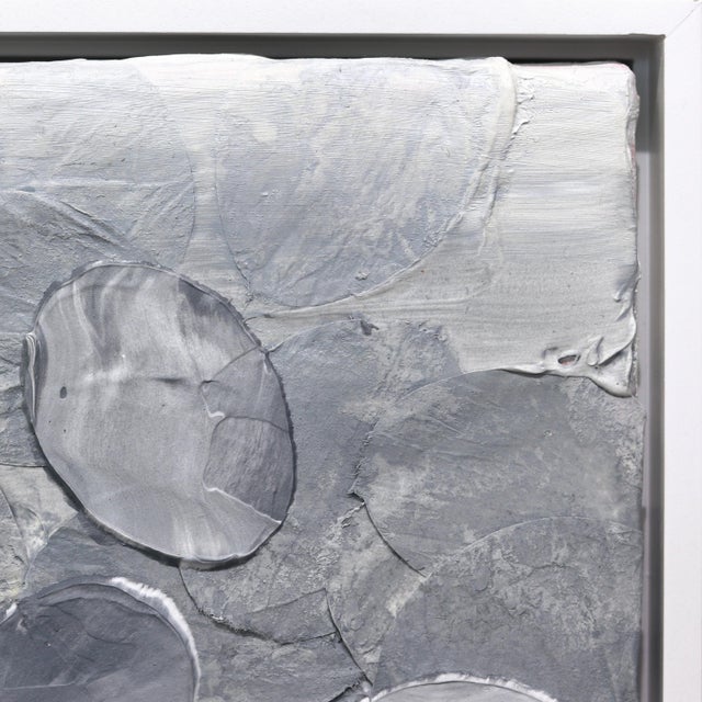 Abstract River Stones - Grey Tone Textured Abstract Mixed Media Original Artwork by Frederic Paul For Sale - Image 3 of 9