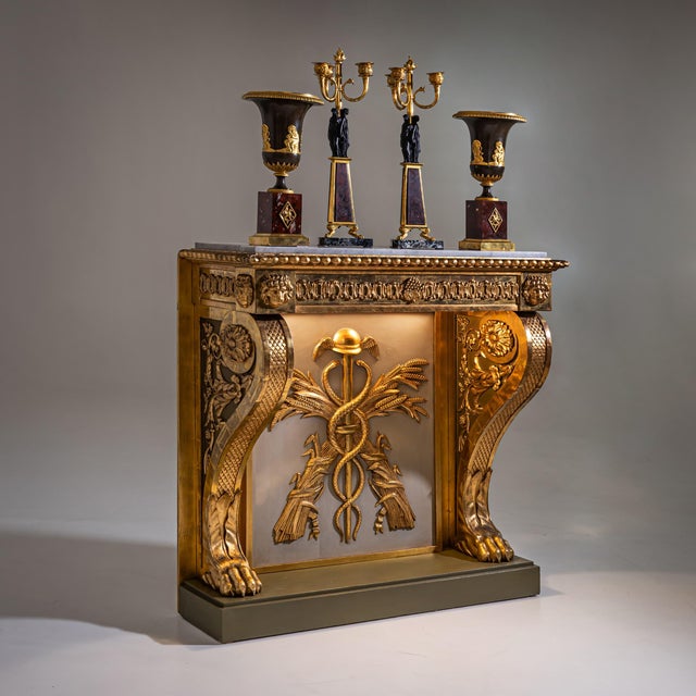 Empire Wall Console by P. G. Bylander, 1800s For Sale - Image 6 of 12