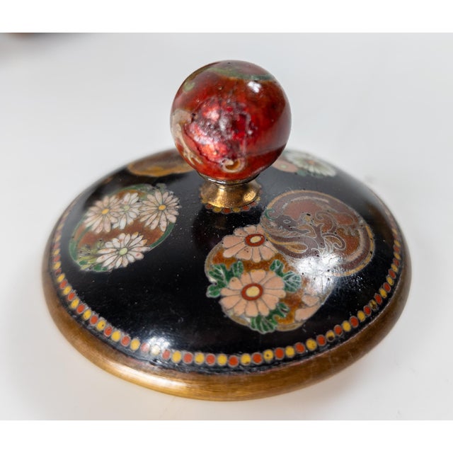Early 20th Century Japanese Cloisonne Enamel Covered Urn Attr: Honda Yosaburo For Sale - Image 14 of 17