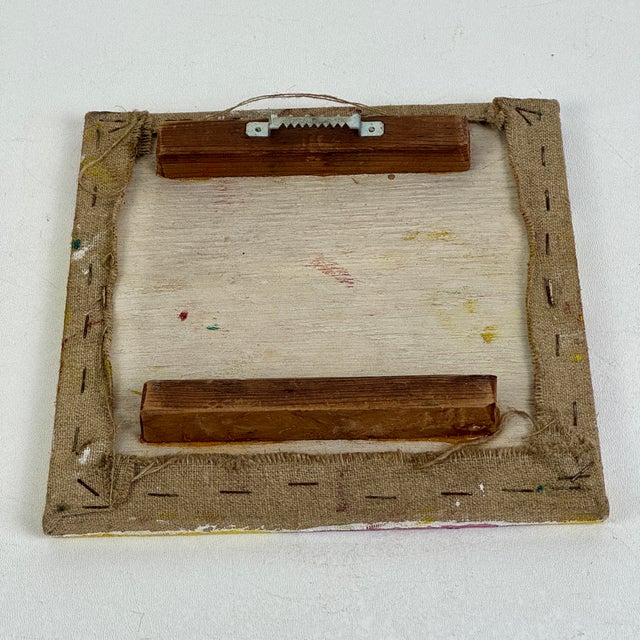 Late 20th Century Clark Murray Rare 1980's Original Abstract O/C Painting, in Tones of Yellow & Red For Sale - Image 5 of 5