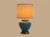 Mid-Century Modern Mid-Century Modern Robin's Egg Blue Cased Glass Ginger Jar Table Lamp For Sale - Image 3 of 7