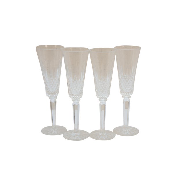 Traditional Late 20th Century Lenox Masterpiece Diamond Cut Crystal Wine & Champagne Stemware Glasses - Set of 8 For Sale - Image 3 of 16