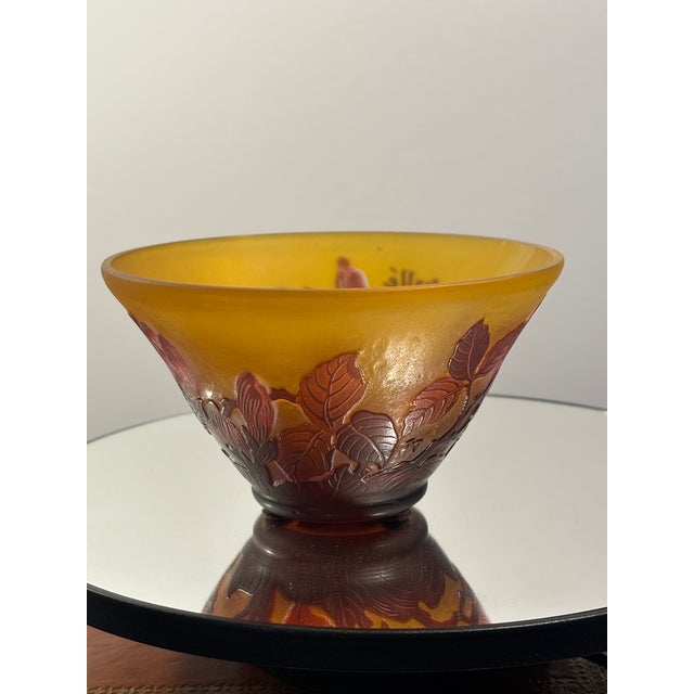 Emile Gallé Cameo Glass Cabinet Vase With Magnolia Decor, C. 1900 For Sale - Image 9 of 11