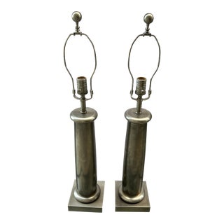 Pair of Industrial Modern Table Lamps by Visual Comfort For Sale