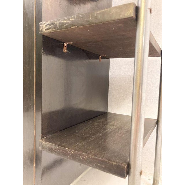 Modern Wall Unit in Wood and Tubular Metal, 1920s For Sale - Image 11 of 17