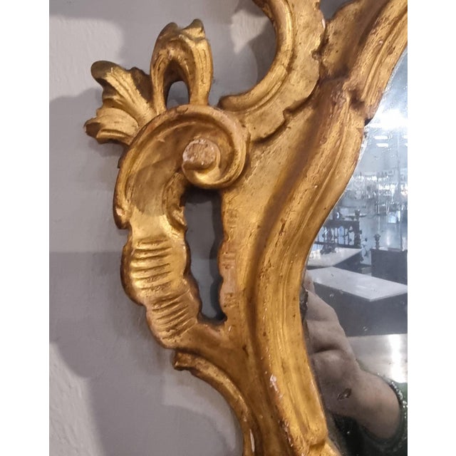 Wood Antique Venetian Gilded Mirrors, 1870, Set of 2 For Sale - Image 7 of 12