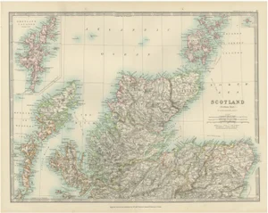 Antique Map of Northern Scotland, 1903