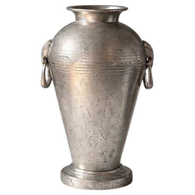 Art Deco Swedish Pewter Vase by Guldsmedsaktiebolaget GAB, 1938 For Sale - Image 9 of 9