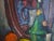 Vintage Anita Rose Lilien Expressionist Still Life With Fruit and Wine Bottle For Sale - Image 4 of 6