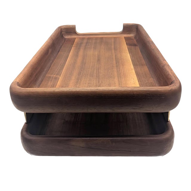 Jim Eldon Mid 20th Century Eldon Woodline #6500 Desktop Tray Organizer For Sale - Image 4 of 12