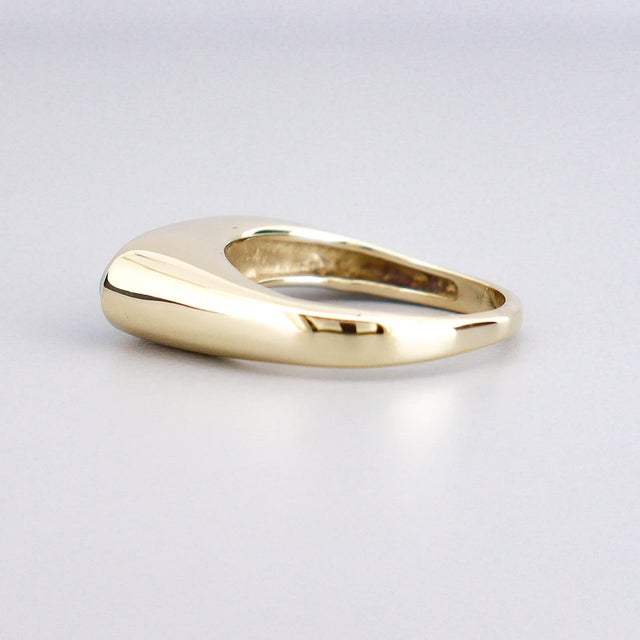 Vintage Modernist 14k Gold & Turquoise Cabochon Cocktail Ring For Sale - Image 10 of 14