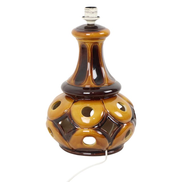 Vintage West German Pottery Lamp Base, 1960s For Sale - Image 12 of 18