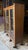 Coffee Antique Mission Oak 3 Door Cabinet or Bookcase For Sale - Image 8 of 10