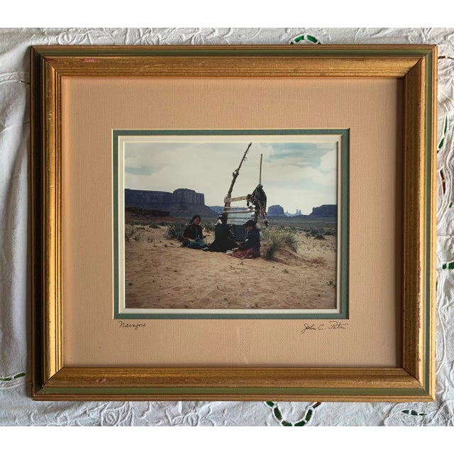 Light Pink Vintage Photograph of Navajo Women in Desert For Sale - Image 8 of 8