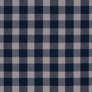 Schumacher Galt Wool Check Fabric In Indigo For Sale