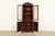Late 19th Century English Regency Antique Carved Mahogany Breakfront Bookcase Cabinet, Circa 1890s For Sale - Image 5 of 11