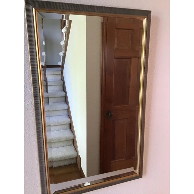 1980s Vintage Beveled Hall Wall Mirror For Sale - Image 5 of 11