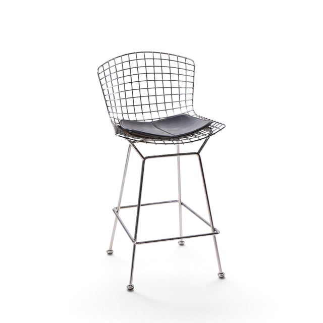 Harry Bertoia for Knoll Mid Century Chrome Bar Stools - Set of 4 For Sale - Image 12 of 13