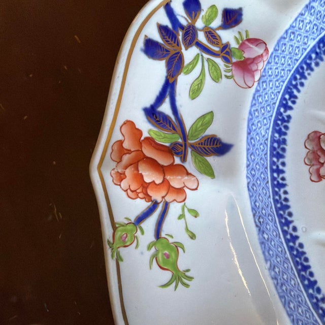 Orange Antique Mason’s Patent Ironstone Well and Tree Platter, Imari Palette, 18¾", Circa 1820-1840 For Sale - Image 8 of 18