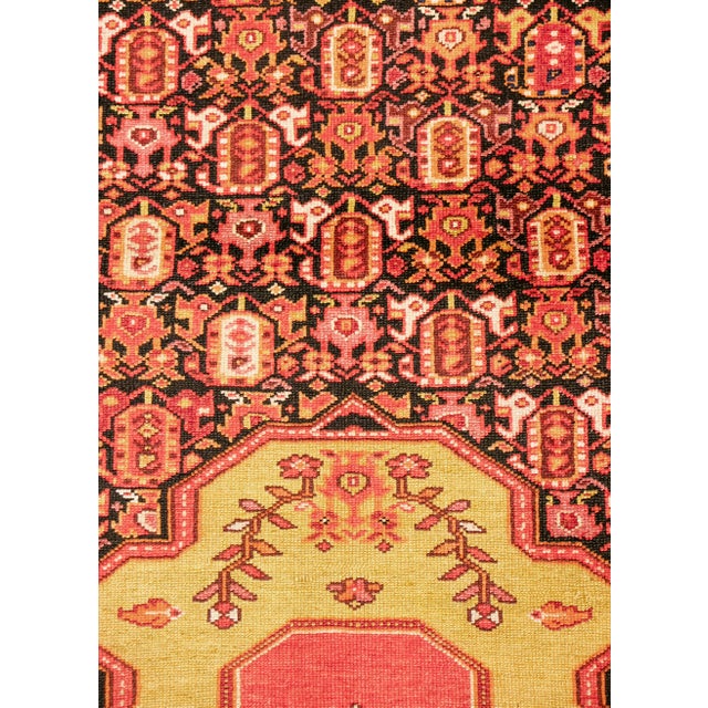 Persian Antique Malayer Navy/Ivory Wool Area Rug- 3'11'' X 6' 5'' For Sale - Image 3 of 6