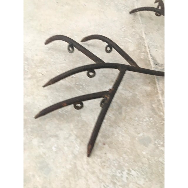Black Antique Four Tier Handwrought Iron Game Rack For Sale - Image 8 of 13