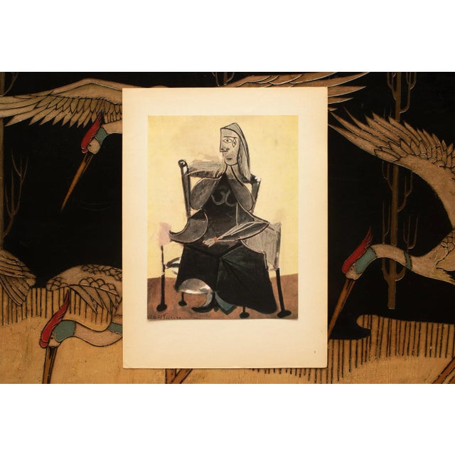 1946 After Pablo Picasso "Seated Woman", Second Edition Period Pairisian Offset Lithograph For Sale In Dallas - Image 6 of 10