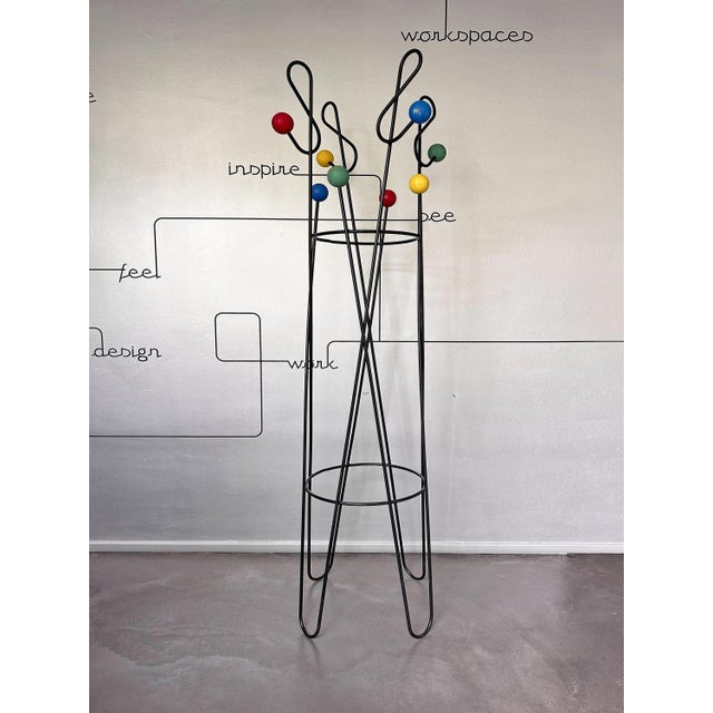 Mid-Century Modern Treble Clef Coat Rack attributed to Roger Feraud, France, 1950s For Sale - Image 3 of 10