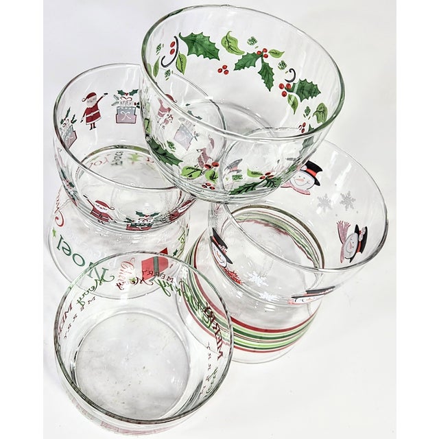 Vintage Christmas Bowls- Set of Six For Sale - Image 11 of 13