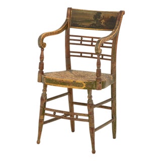 American Paint-Decorated Cottage Chair For Sale