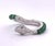 Modern Silver Wrap-Style Cocktail Ring With Green Jade and Cubic Zirconia, Size 6.5 For Sale - Image 3 of 9