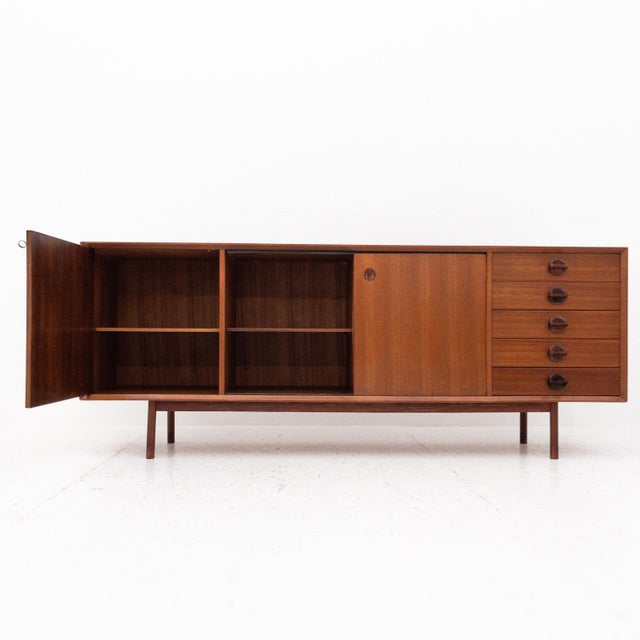 Brown Sideboard in Teak, 1960 For Sale - Image 8 of 18
