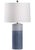 Destin Lamp (Navy) by Chelsea House. Two-Toned gray/blue glazed ceramic base. 16" Linen shade included. Lamp Dimensions:...