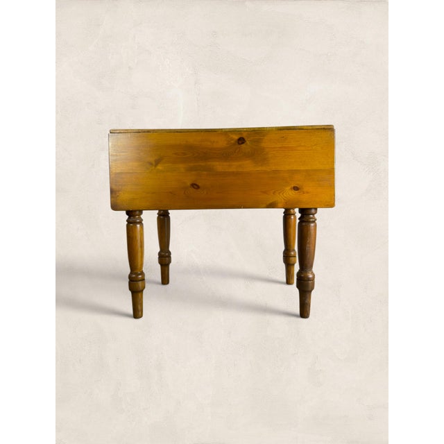 Late 19th Century Antique Victorian Pine Drop-Leaf Kitchen Table For Sale - Image 5 of 12