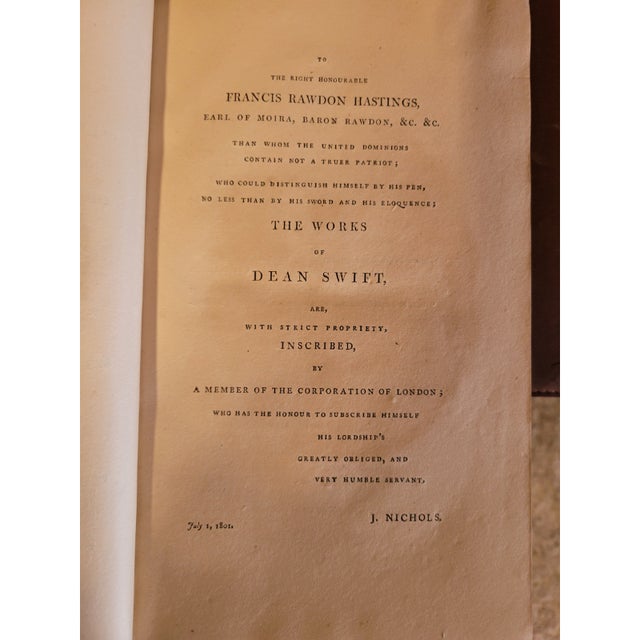 The Complete Works of the Rev. Johnathon Swift, 1801 London, 19 Volumes For Sale In Milwaukee - Image 6 of 15