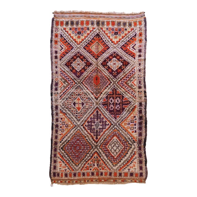 1980s Beni MGuild Moroccan Rug - 12 X 6.6 Ft For Sale