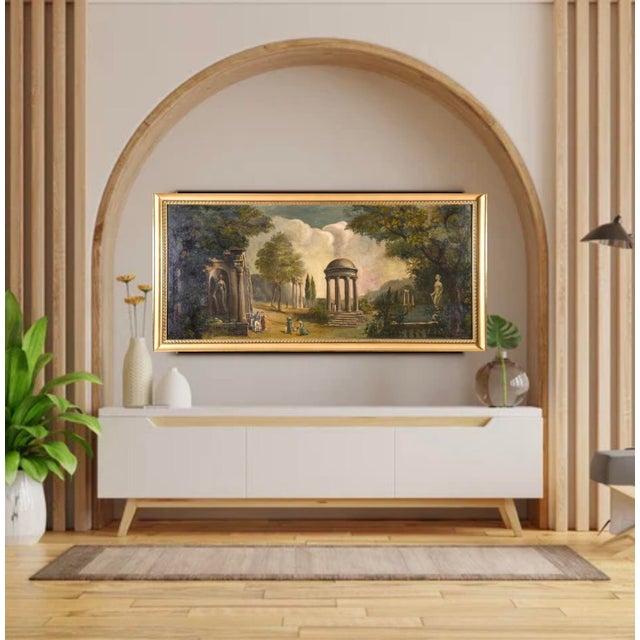 XIX Century Italian Grand Tour Landscape Painting Credited to Anton Sminck Pitlo This wonderful not signed classical...