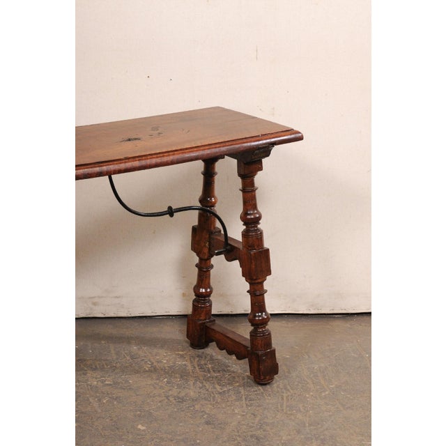 Slender 18th C. Italian Stretcher Console For Sale - Image 4 of 11