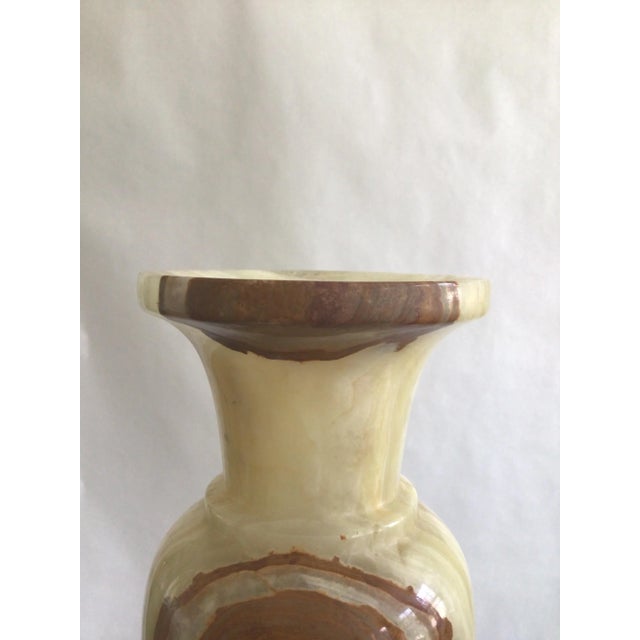 1960s Carved Onyx Urn Vase For Sale - Image 9 of 12