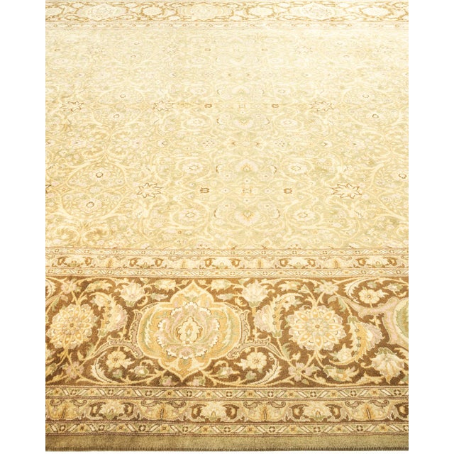 Solo Rugs Mogul, One-of-a-Kind Hand-Knotted Area Rug - Green, 8' 3" x 9' 10" For Sale - Image 4 of 8