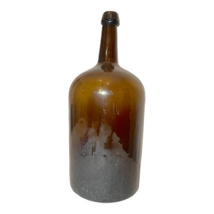 Large Rare Antique 1800's Hand Blown Green Glass Demijohn Carboy Wine Bottle Jar