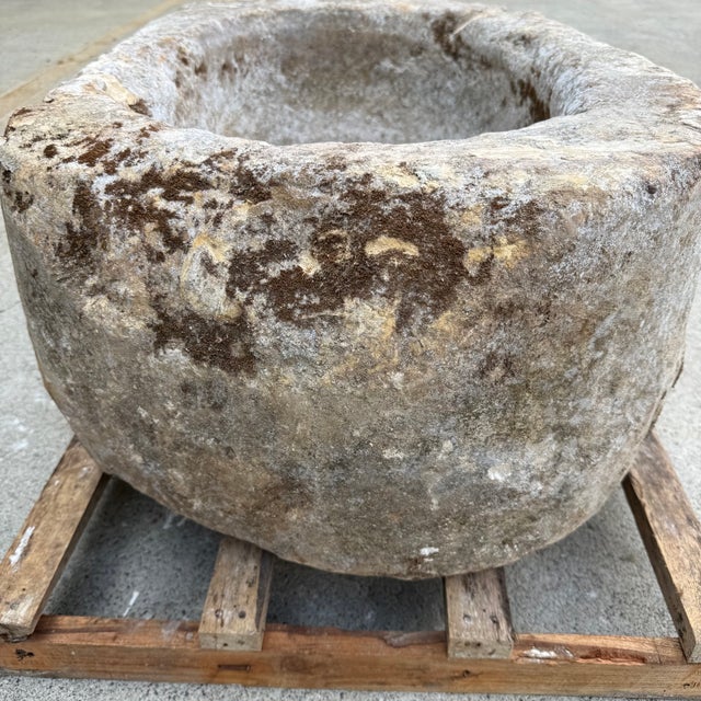 Antique Limestone Trough A one-of-a-kind hand-carved limestone trough naturally textured, lightly weathered finish....