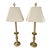 Pair of Vintage Brass Candlestick Table Lamps For Sale