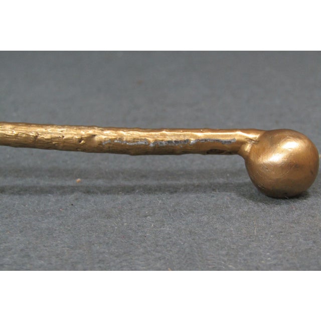 Grant Dawson Mangrove Collection 24k Gold-Plated Salad Servers, Set of 2 For Sale - Image 15 of 15