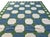 Handmade Woolen Flat Weave Swedish Pattern Blue, Cream and Moss Green Area Tile Rug - 8'x10' For Sale - Image 11 of 13