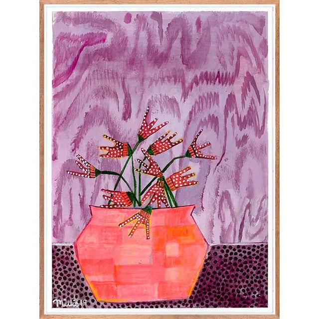 Purple Flower by Millicent Shivas, Framed Art Print, 24x32 For Sale