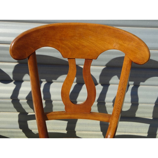 Wooden Chairs with Golden Velvet Top, 1980s, Set of 4 For Sale - Image 11 of 18